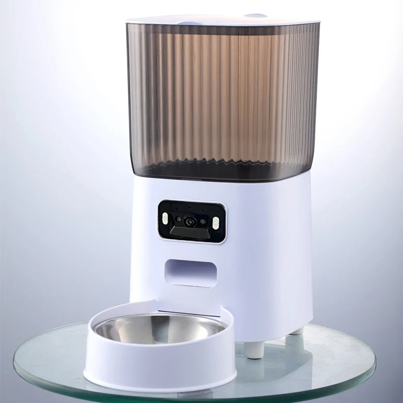 Éveil — Distributeur connecté double bol caméra